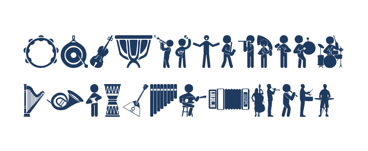 Orchestra Icons Lowercase