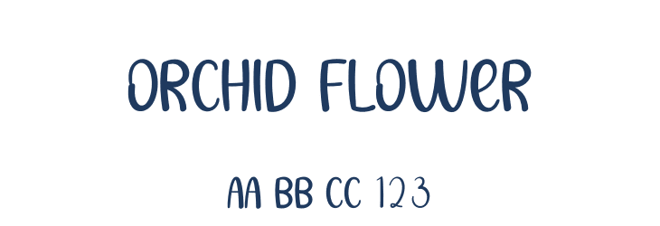Orchid Flower Font Preview