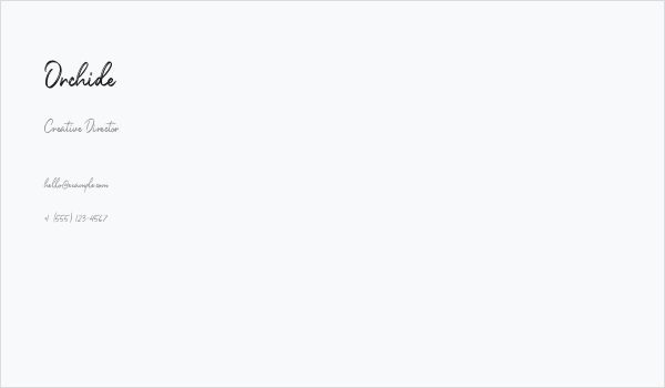 Orchide Business Card