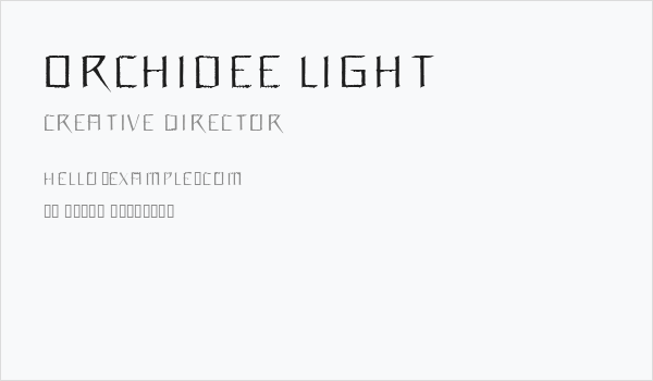 Orchidee Light Business Card