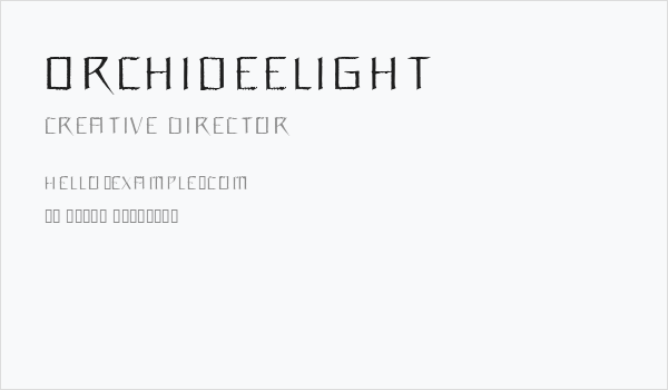 OrchideeLight Business Card