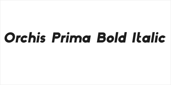 Orchis Prima Bold Italic Logo