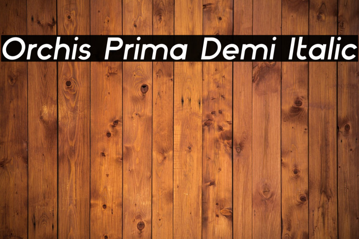 Orchis Prima Demi Italic Example 3