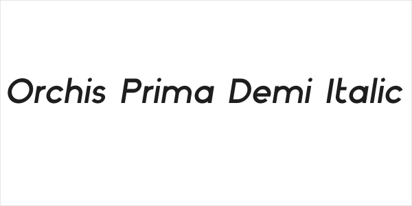 Orchis Prima Demi Italic Logo