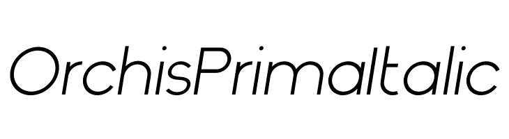 Orchis Prima Italic  フリーフォントのダウンロード