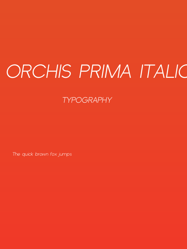 Orchis Prima Italic Poster