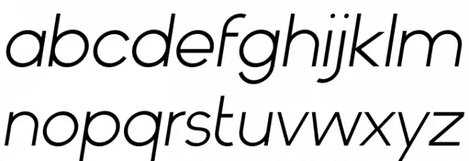 Orchis Prima Italic 字体 小写