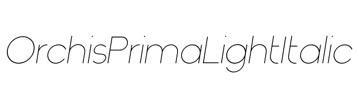 Orchis Prima Light Italic  les polices de caractères gratuit tlcharger