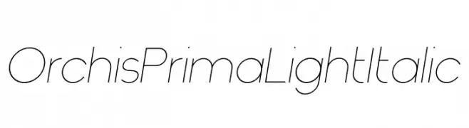Orchis Prima Light Italic  免费字体下载