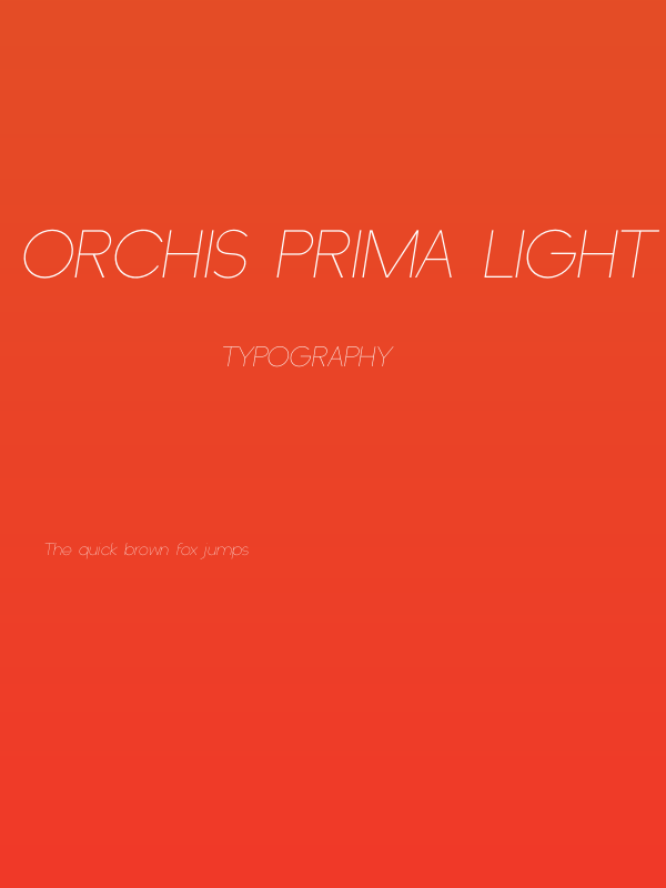 Orchis Prima Light Italic Poster