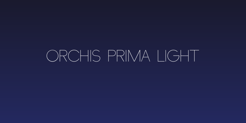 Orchis Prima Light Social Header