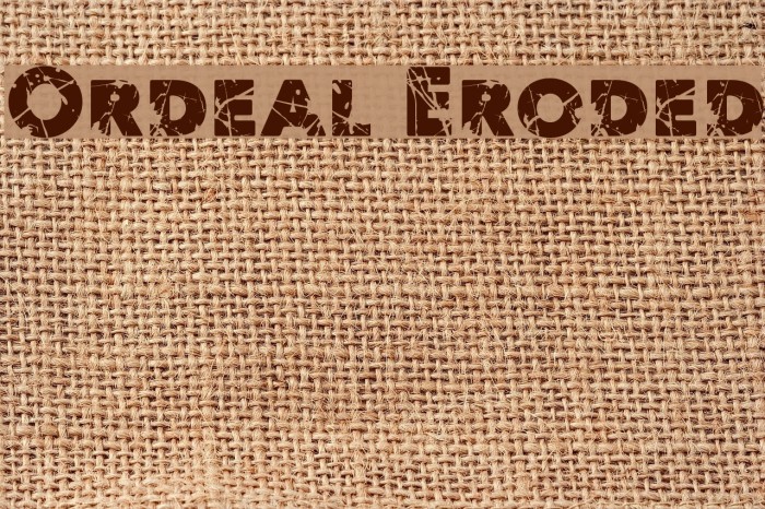 Ordeal Eroded Font examples