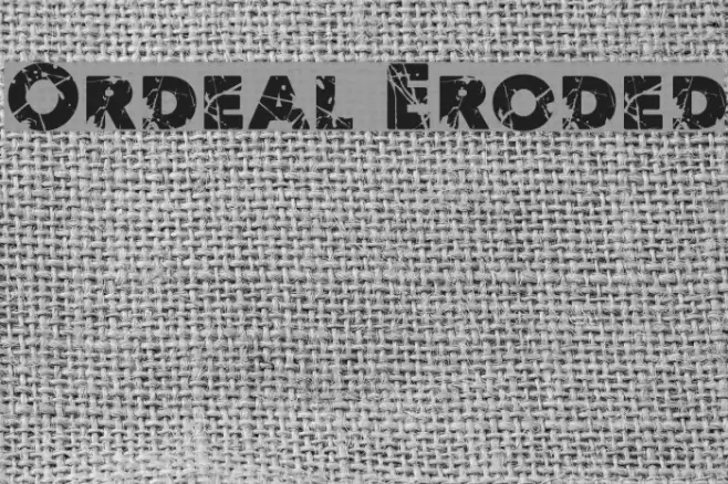 Ordeal Eroded Шрифта examples