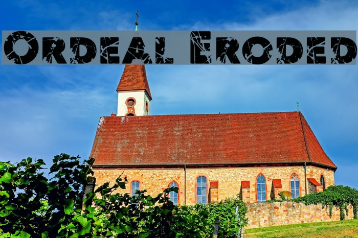 Ordeal Eroded Font examples