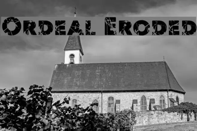 Ordeal Eroded Шрифта examples