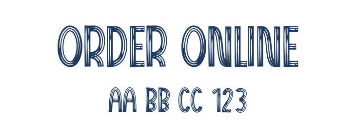 Order Online Font Preview