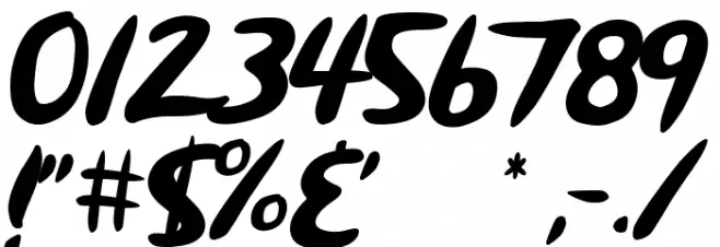 Order Pizza Font OTHER CHARS