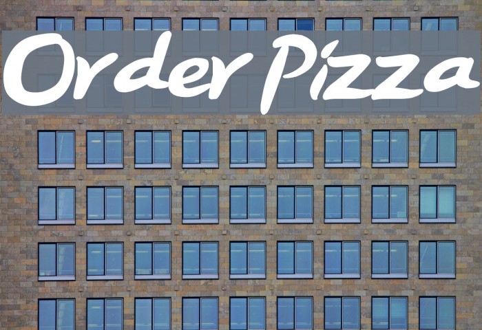 Order Pizza Font examples