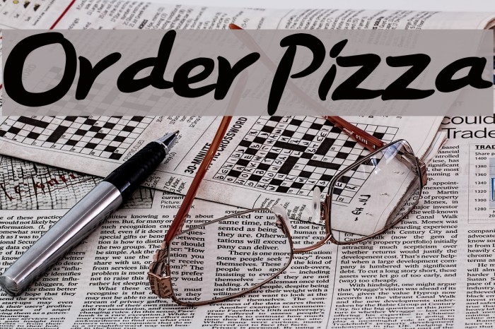 Order Pizza Font examples