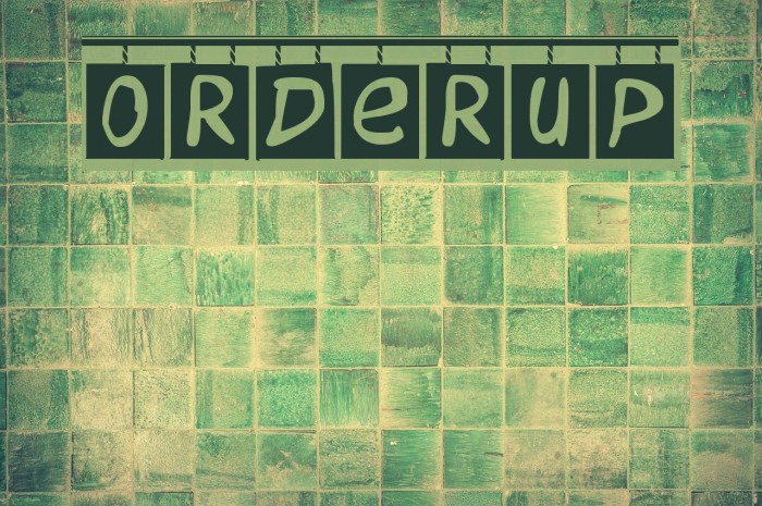 OrderUp Font examples
