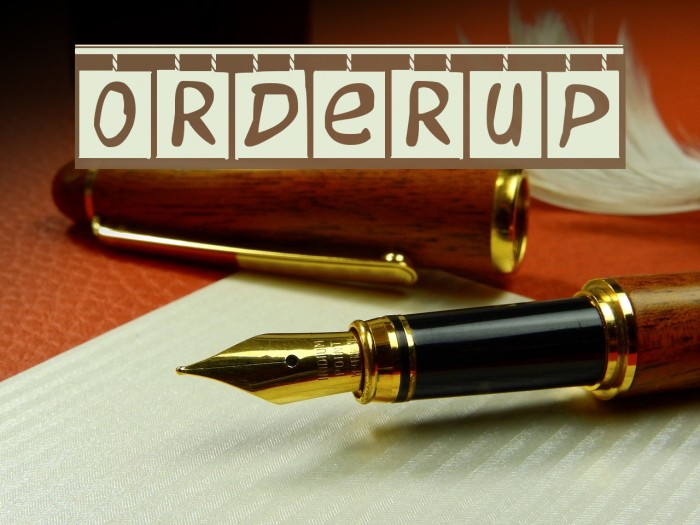 OrderUp Font examples