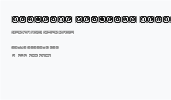 Ordinary Capitals Regular Business Card