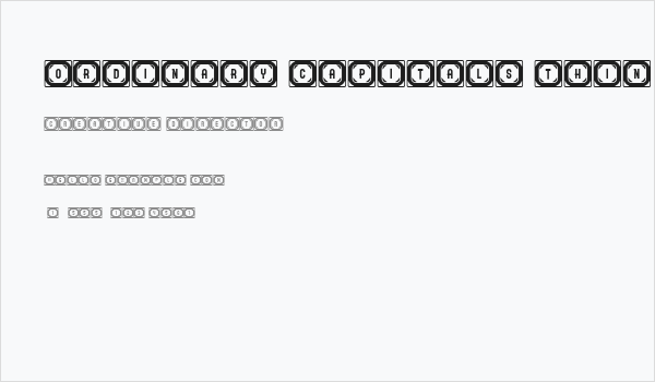 Ordinary Capitals Thin Regular Business Card