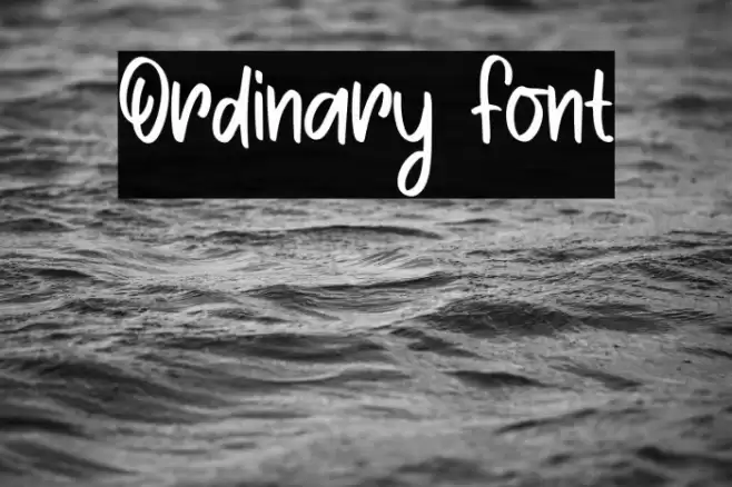 Ordinary Font Font examples
