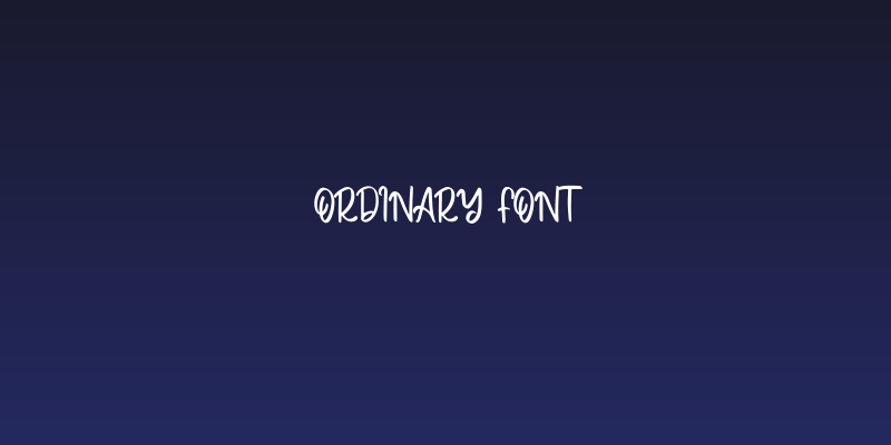Ordinary Font Social Header