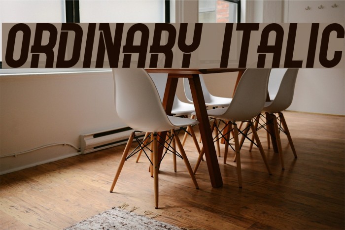 Ordinary Italic Font examples