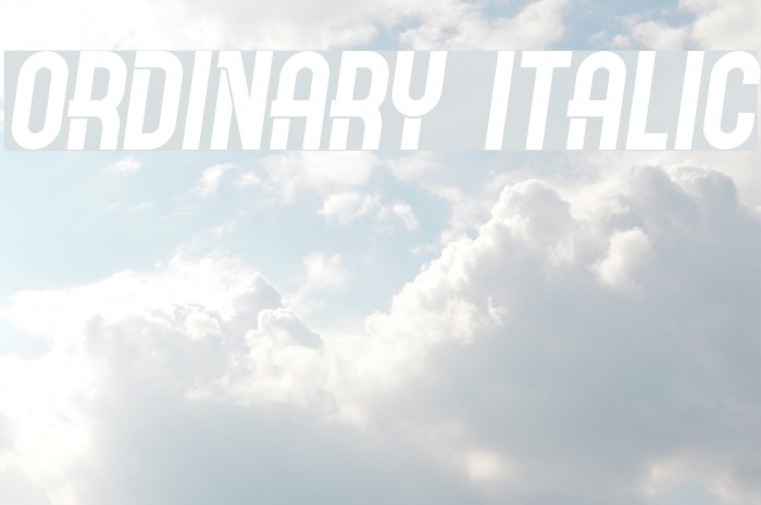 Ordinary Italic Font examples