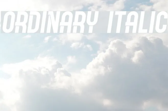 Ordinary Italic Example 3