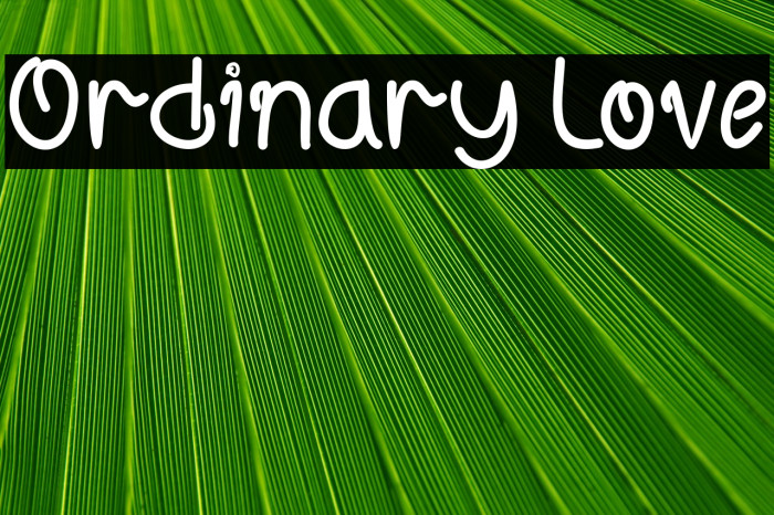Ordinary Love Example 3