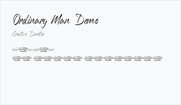 Ordinary Man Demo Business Card