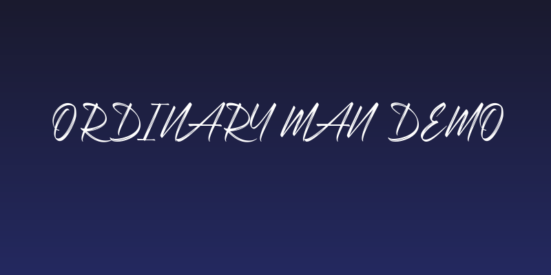 Ordinary Man Demo Social Header
