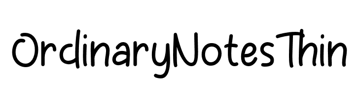 Ordinary Notes Thin  لخطوط تنزيل