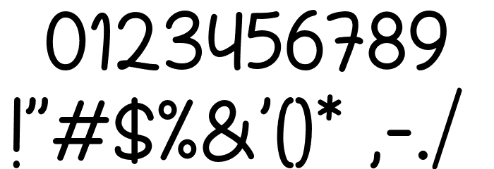 Ordinary Notes Thin Font OTHER CHARS