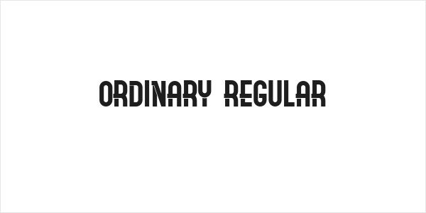 Ordinary Regular Logo