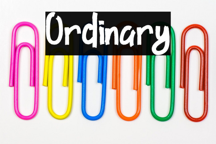 Ordinary Font examples