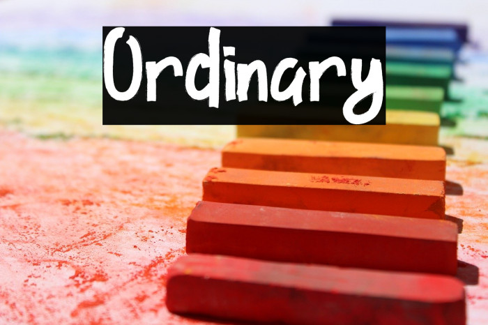 Ordinary Font examples