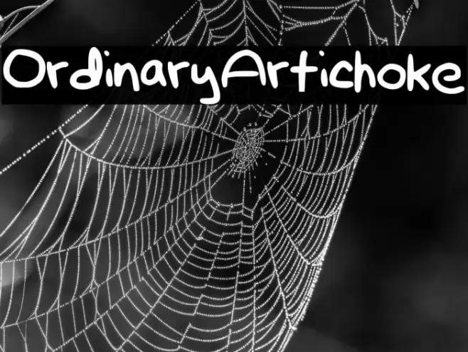 OrdinaryArtichoke Fonte examples