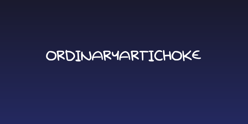 OrdinaryArtichoke Social Header