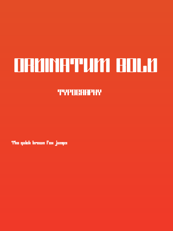 Ordinatum Bold Poster