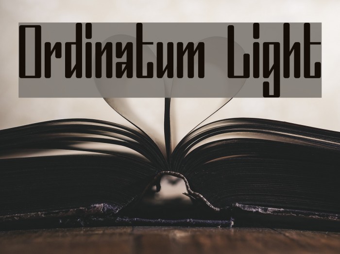 Ordinatum Light Font examples