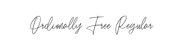 Ordionally Free Regular  フリーフォントのダウンロード