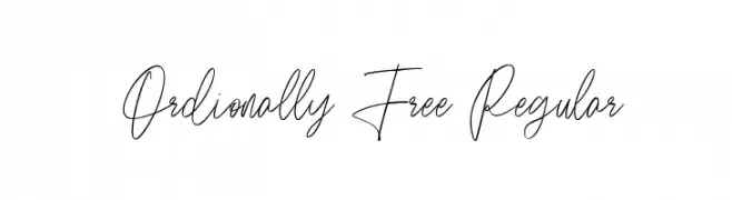 Ordionally Free Regular  Frei Schriftart Herunterladen