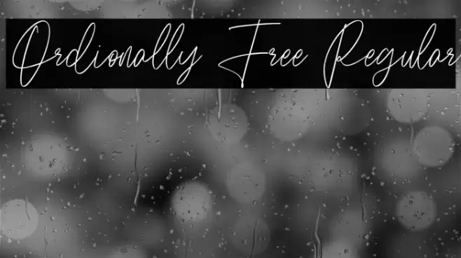 Ordionally Free Regular Font examples