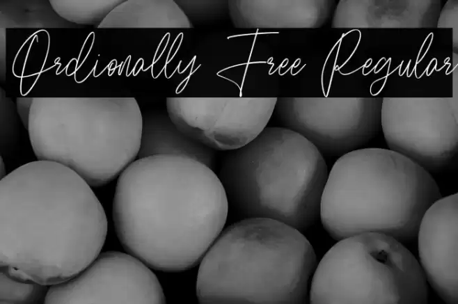 Ordionally Free Regular Font examples