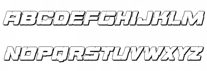 Ore Crusher 3D Italic Fonte MAIÚSCULAS
