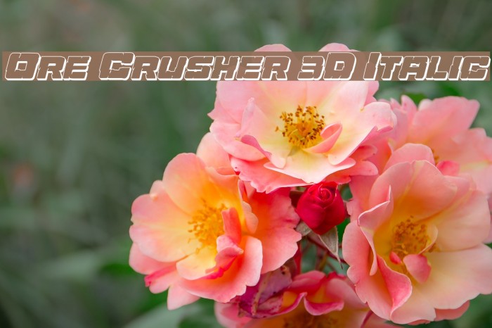 Ore Crusher 3D Italic Font examples
